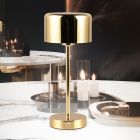 Mosiądz lampa stołowa akumulatorowa nowoczesna, Dustin, 1W, 3000K LED, z dotykowy ściemniacz