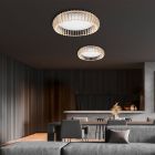 Biały plafon sufitowy nowoczesny, Bilge, 38W, regulowana ciepła do zimnej bieli LED, z pilot