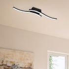 Czarny plafon sufitowy nowoczesny, Go, 5W, 3000K LED