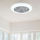 Szary wentylator sufitowy nowoczesny, Damyan, 30W, RGBW LED, z pilot