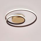 Rdzawy plafon sufitowy nowoczesny, Sassandra, 22W, 3000K LED, ściemniana w 3 krokach