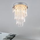 Chromowany żyrandol design, Sjon, 18W, regulowana ciepła do zimnej bieli LED, ściemniana w 3 krokach