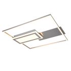 Niklowy plafon sufitowy design, Shun, 32W, regulowana ciepła do zimnej bieli LED