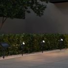 Czarna słoneczna lampa dogruntowa, Mijke, 0,5W, 4000K LED, IP44