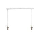 Aluminiowa lampa wisząca bez abażur chromowana, Rika