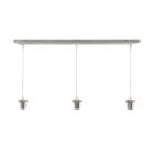 Aluminiowa lampa wisząca bez abażur chromowana, Rika