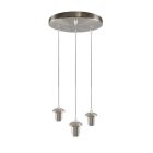 Aluminiowa lampa wisząca bez abażur chromowana, Rika