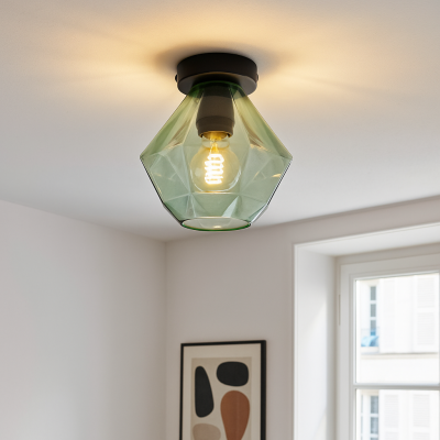 Retro lampa sufitowa zielona, Anoek