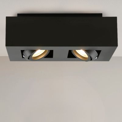 Nowoczesna oprawa natynkowa czarna, Akira