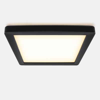 Plastikowa lampa łazienkowa sufitowa czarna, Shivani, 15W, 3000K LED, IP44