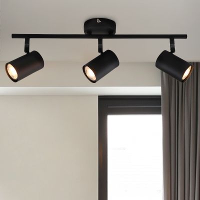 Nowoczesny spot sufitowy czarny, Elena