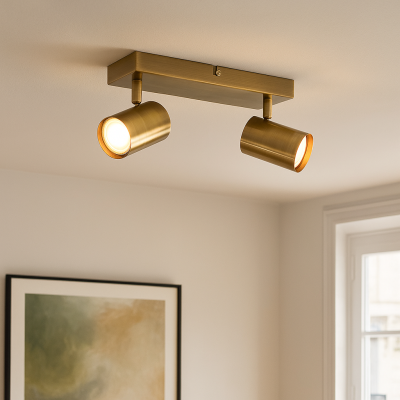 Nowoczesny spot sufitowy brązowy, Elena