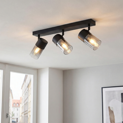 Nowoczesny spot sufitowy czarny, Huy