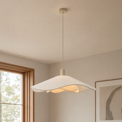 Rustykalna lampa wisząca beżowa, Mimi