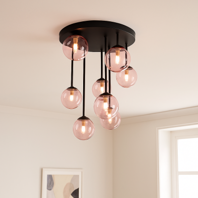 Design lampa sufitowa różowa, Stacy