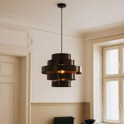 Rustykalna lampa wisząca brązowa, Jana