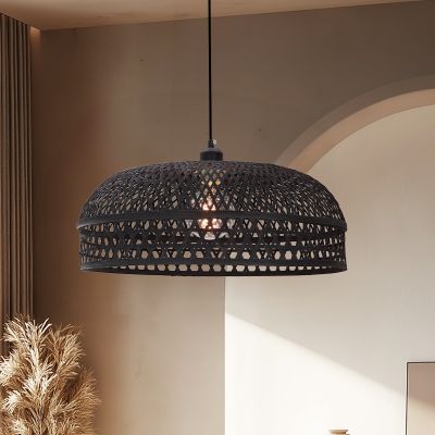 Bambusowa lampa wisząca czarna, Jennifer