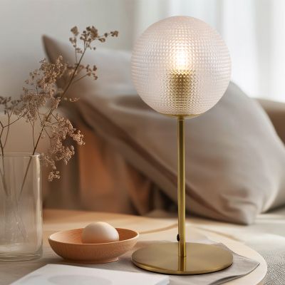 Retro lampa stołowa przezroczysta, Johnson, z przełącznik