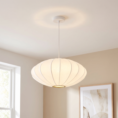 Japandi lampa wisząca biała, Jada