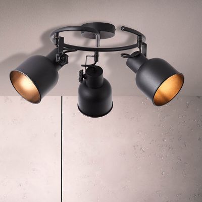 Industrialny spot sufitowy czarny, Shiva