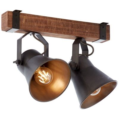 Drewniany spot sufitowy czarny, Audrey