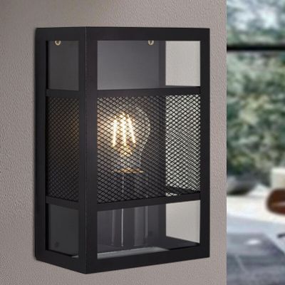 Industrialna lampa zewnętrzna czarna, Ramla, IP44