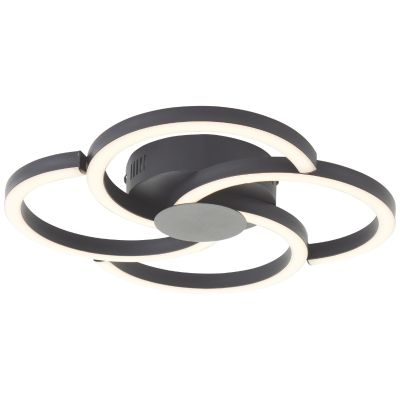 Design lampa sufitowa czarna, Somia, 22W, 3000K LED