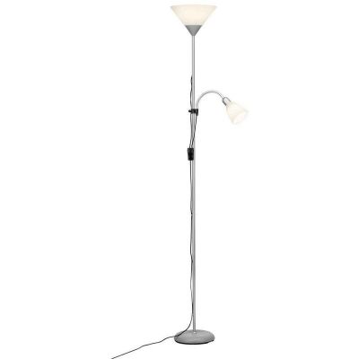 Plastikowa lampa do czytania stojąca biała, Josephina, z przełącznik