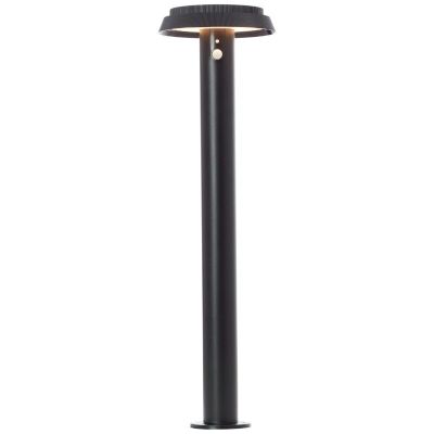 Metalowa lampa podłogowa zewnętrzna solarna czarna, Ridvan, 4W, 3000K LED, IP44