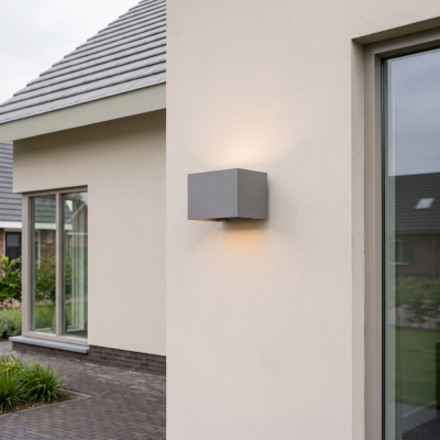 Antracytowy kinkiet up down aluminiowy, Dion, 7W, 3000K LED, IP54