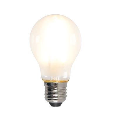 Ściemnialna żarówka LED Olucia E27, A60, 5w, białe szkło, 2700k