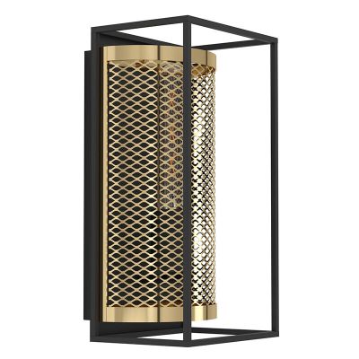 Aluminiowy industrialny kinkiet czarny, Mauricio