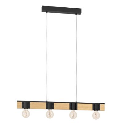 Drewniana rustykalna lampa stołowa brązowa, Angela