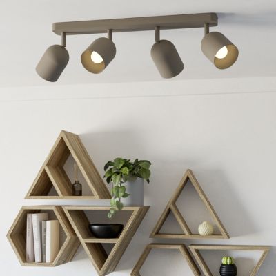 Stalowy vintage spot sufitowy brązowy, Tjitte