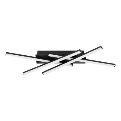 Plastikowa design lampa sufitowa czarna, Vidya, 20W, 4000K LED