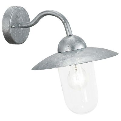 Szklana rustykalna lampa zewnętrzna srebrna, Dalisha, IP44