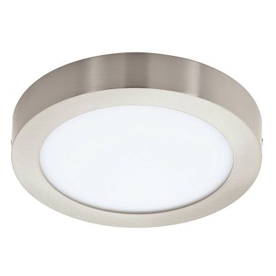Plastikowa inteligentna lampa sufitowa niklowa, Geraldo, 16,5W, regulowana ciepła do zimnej bieli LED, IP44