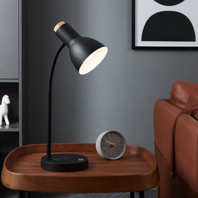 Aluminiowa nowoczesna lampa stołowa czarna, Serena, 5,5W, 3000K LED, z dotykowy ściemniacz