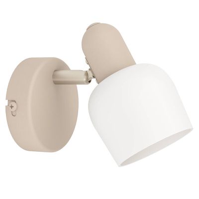 Stalowy reflektor ścienny beżowy, Connor