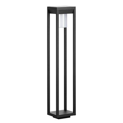 Aluminiowa nowoczesna lampa podłogowa zewnętrzna solarna czarna, Kwame, 3,7W, 4000K LED, IP44
