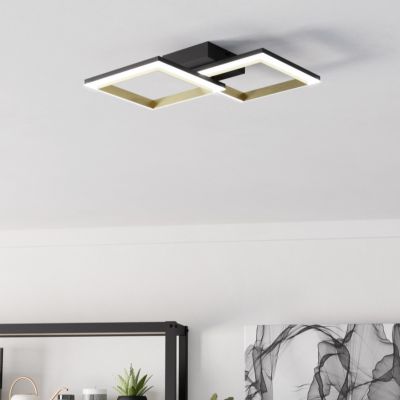 Plastikowa design lampa sufitowa mosiądz, Conrad, 18,4W, 4000K LED, ściemniana w 3 krokach