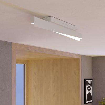 Plastikowa design inteligentna lampa sufitowa biała, Birkan, 13,5W, RGBW LED, z pilot