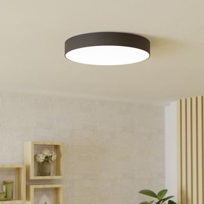 Plastikowa nowoczesna inteligentna lampa sufitowa czarna, Germen, 26W, RGBW LED, z pilot