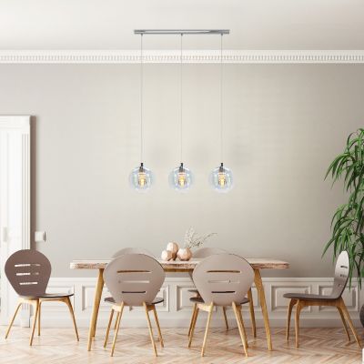Szklana nowoczesna lampa wisząca przezroczysta, Achek