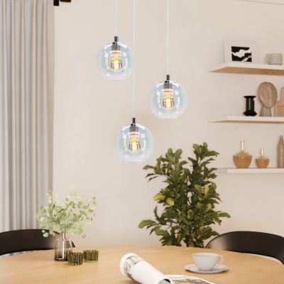Szklana nowoczesna lampa wisząca przezroczysta, Achek