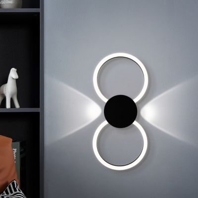 Aluminiowy design kinkiet czarny, Vixa, 20W, 3000K LED