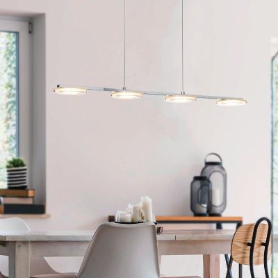 Plastikowa nowoczesna lampa wisząca chromowana, Pace, 5W, 3000K LED