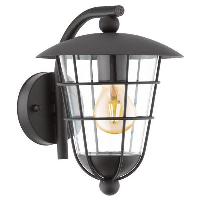 Plastikowa industrialna lampa zewnętrzna czarna, Alise, IP44