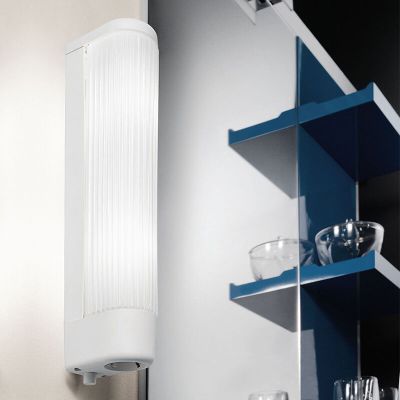 Szklany oświetlenie lustra biały, Amrita, z przełącznik