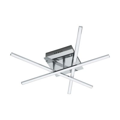 Stalowa nowoczesna lampa sufitowa chromowana, Arantxa, 18W, 3000K LED